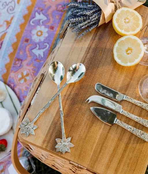 Lotus Motif Brass Spoon