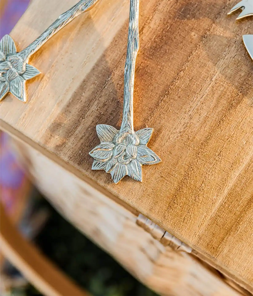 Lotus Motif Brass Spoon