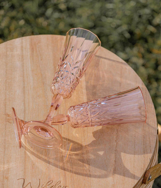 Rose Acrylic Crystal Champagne Flute
