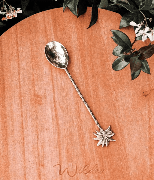 Brass Palm-Tree Motif Spoon